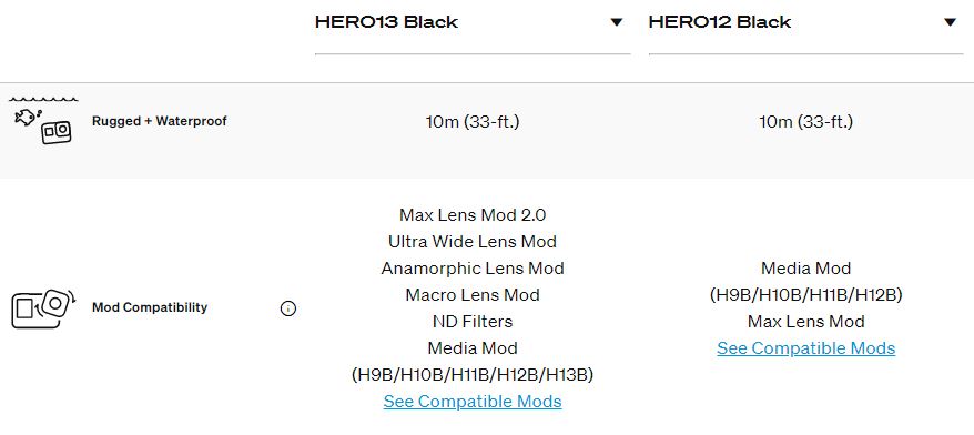 gopro 13 vs 12 compare 5